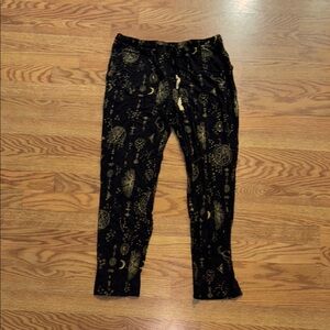 Soma Black and Gold Pajama Pants